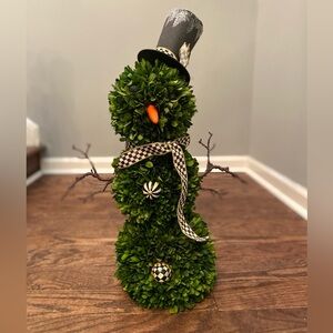 MACKENZIE CHILDS 20" CHRISTMAS XMAS HOLIDAY SNOWMAN TOPIARY